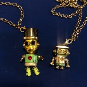 two robot necklaces